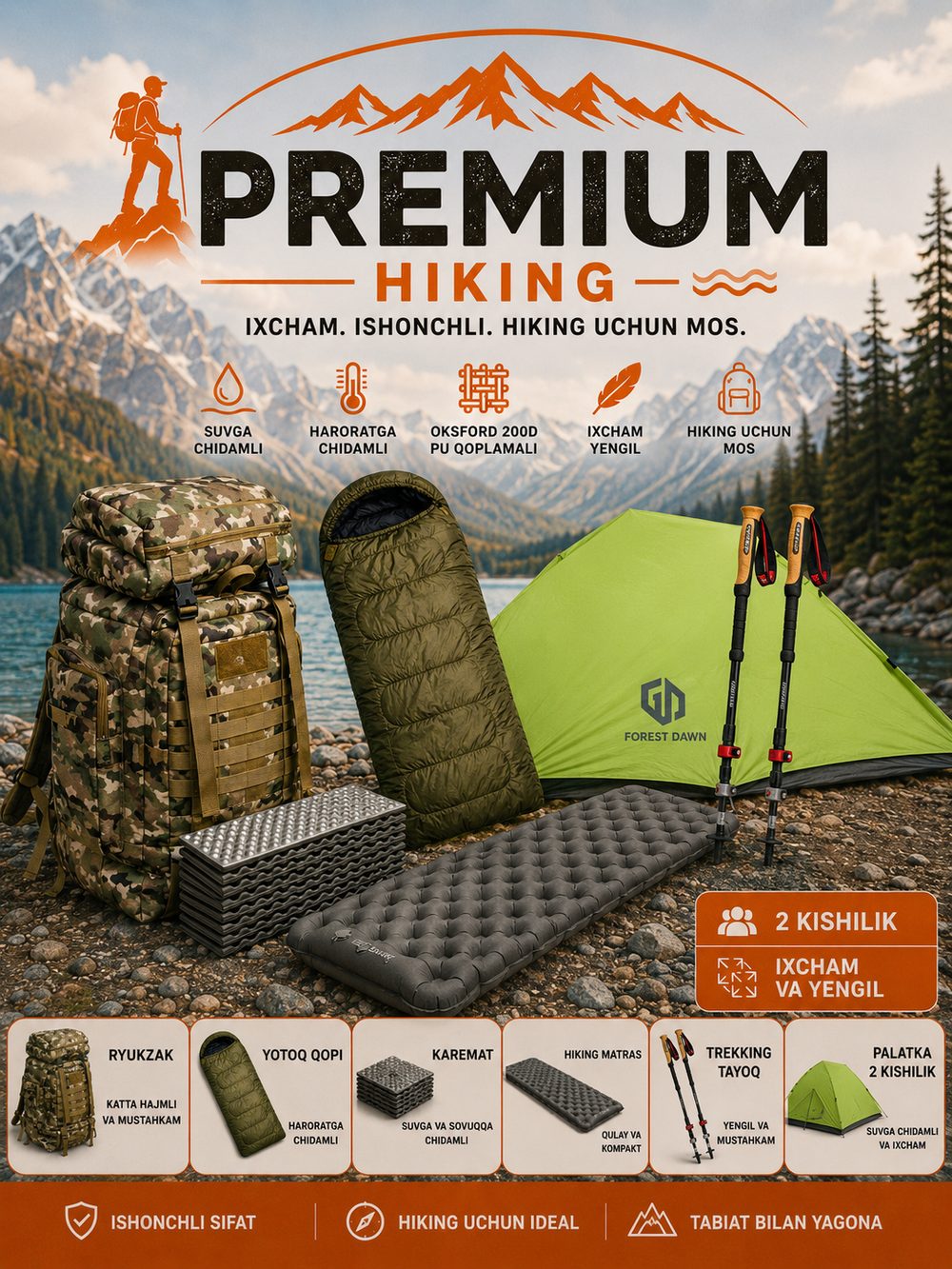 Premium hiking